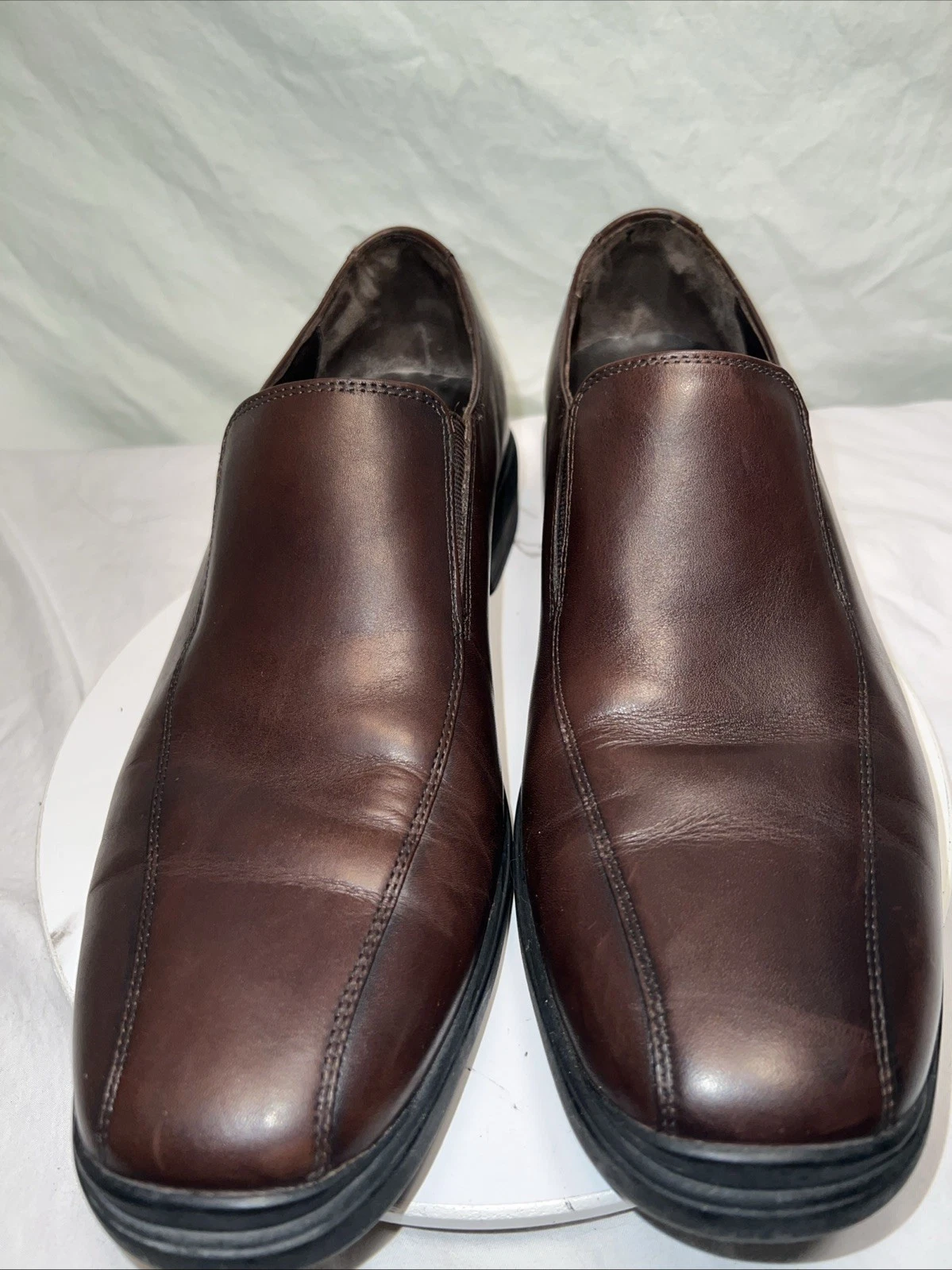 Mocassini da uomo Cole Haan Nikeair in pelle marrone taglia 9 5 M scarpe eleganti casual comode