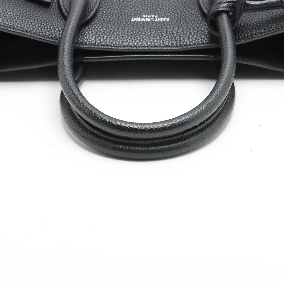 Borsa a mano Saint Laurent Paris Sac de Jour Nano in pelle a 2 vie nera 477477