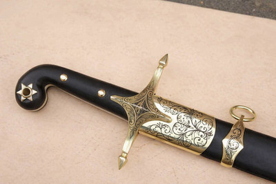 Ottoman Shamshir Sword Handmade Islamic Saber With Engraved Blade Gift For Him