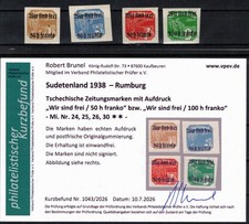 Rumburg 24,25,26 und 30 einwandfrei postfrisch KB Brunel VP #1904