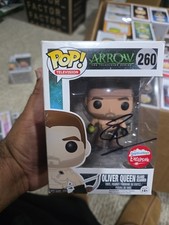 FUNKO POP STEPHEN AMELL SIGNED THE ARROW OLIVER QUEEN 260 EXCLUSIVE jsa coa