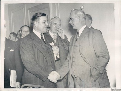 1937 Washington Dc Philip Murray George Happison Peace Parley Vintage Photo 6x8