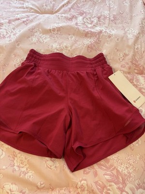 NWT Lululemon Hotty Hot Lined 4'' Shorts Womens 2 Pink Athletic Running Gym