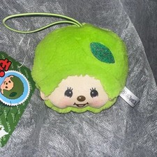Monchichi Babychi Face Keyring Green Tea Plush Toy