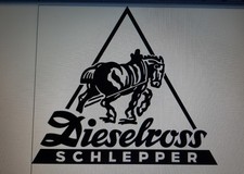 Aufkleber Fendt Dieselross Schlepper Pferd Bulldog Folienaufkleber