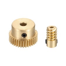 Worm Gear Set 0.5 Module 1:35 Reduction Rate(Gear-4mm Bore, Rod 2mm Bore)