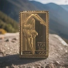 1983 United States Olympic Stamp 24K Gold on Sterling Silver .925
