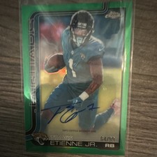 2025 Topps Chrome Green Refractor Autograph Travis Etienne Jr. Jaguars /99