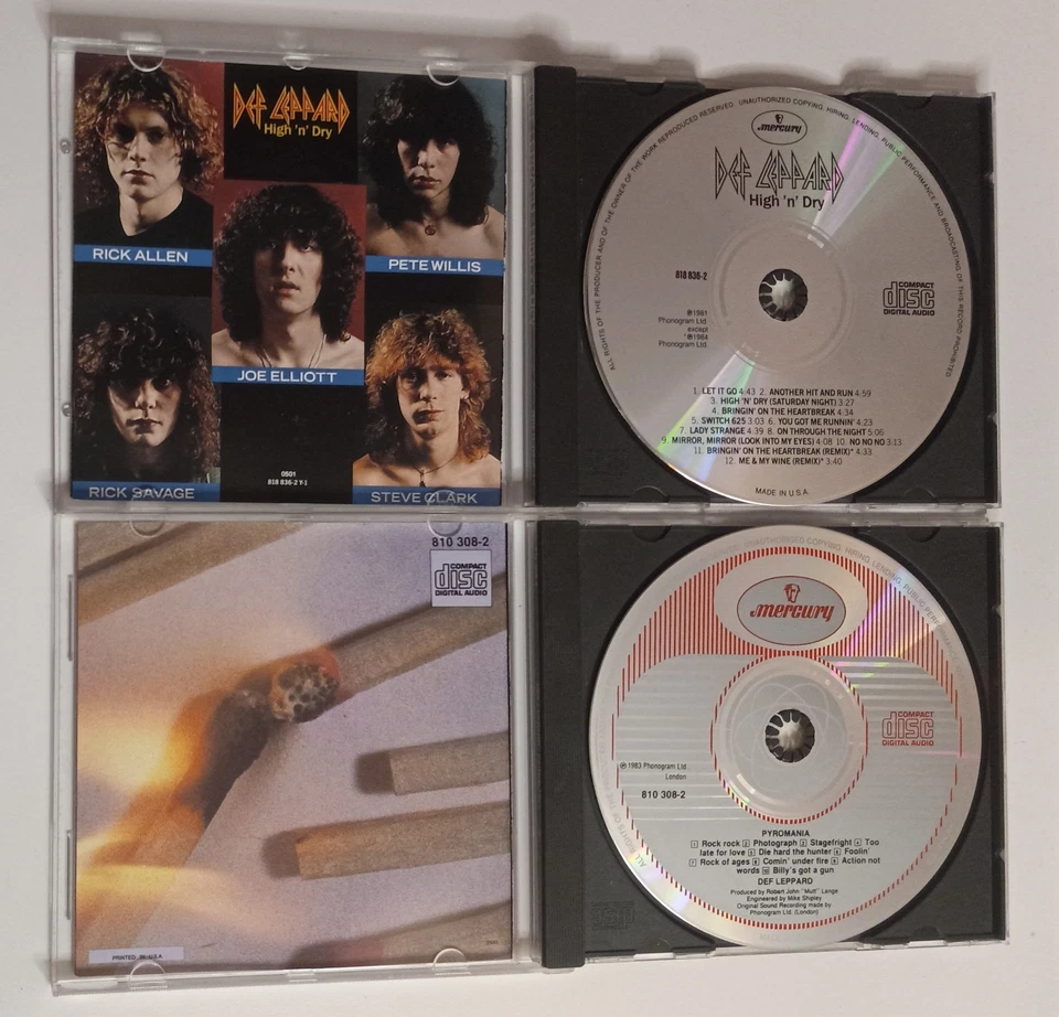 Def Leppard CD Lot of 4: High 'n' Dry-Pyromania-Greatest Hits Vault-Euphoria Foto 3 de 4