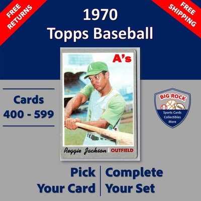 1970 Topps Baseball Card Singles #400 599   Pick Your Card   Complete Your Set