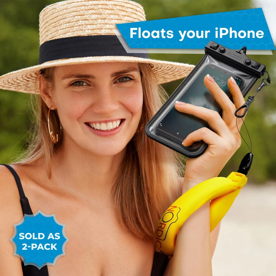 Waterproof Floating Camera Strap for GoPro, Panasonic, Nikon, Canon - 2 Pack - Image 2 of 4