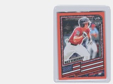 2026 Panini Stars and Stripes Prizm Max Hemenway #185 Disco Red 20/75