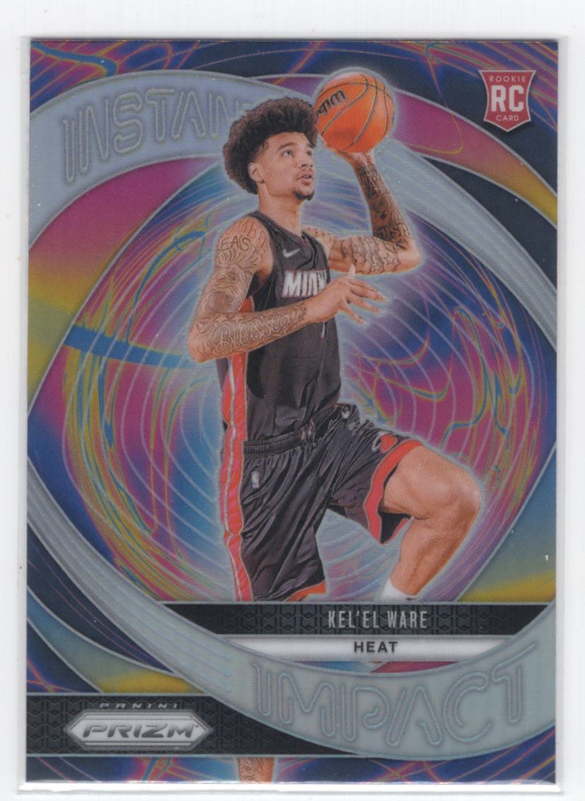 #16 2024-25 Panini Prizm Instant Impact Silver Kel'El Ware Rookie Miami Heat