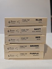 30 Creative Memories Fine Tip Markers: PURPLE BROWN RED NAVY  BLUE - 6 OF EACH