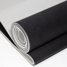 Black Suede Headliner Fabric 122"x60" with Foam Backing for Cars  RVs