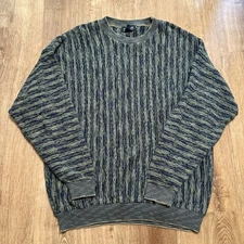 Tosani Cosby Sweater Size L Biggie Coogie Style Grandpa Wool Blend Mens