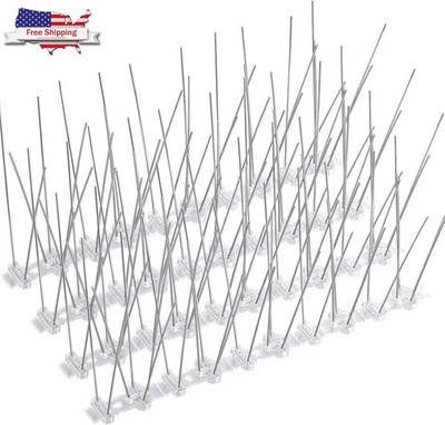 3.3FT Stainless Steel Bird Spikes Pigeon Deterrent Fence Wall Roof No More Nest