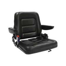 Universal Forklift Seat with Safety Belt and Armrest, Ergonomic PVC Tractor S...