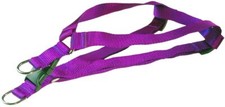 Large Purple Nylon Webbing Dog Harness: 1" Wide, Adjusts 23-35" - Made in USA.