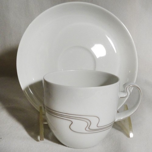 ROSENTHAL WHITE GOLD ASIMMETRIA 5 Piece Place Setting NEW NEVER USED Germany - Picture 11 of 12
