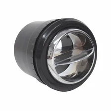 Std Chrome Thru-Dash Mount Louver AC Vent For 2.5" Hose 2.875" Diam. 49053-VUL