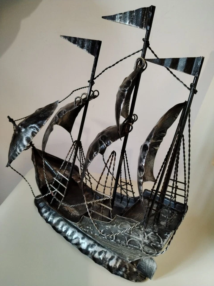 arte antiquariato complementi di arredo. Veliero -Galeone -in ferro battuto - Immagine 4 di 4