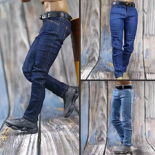 1/6 Scale Solider Men's Jeans w/Belt Model for 12"Action Figure Body Accessories
