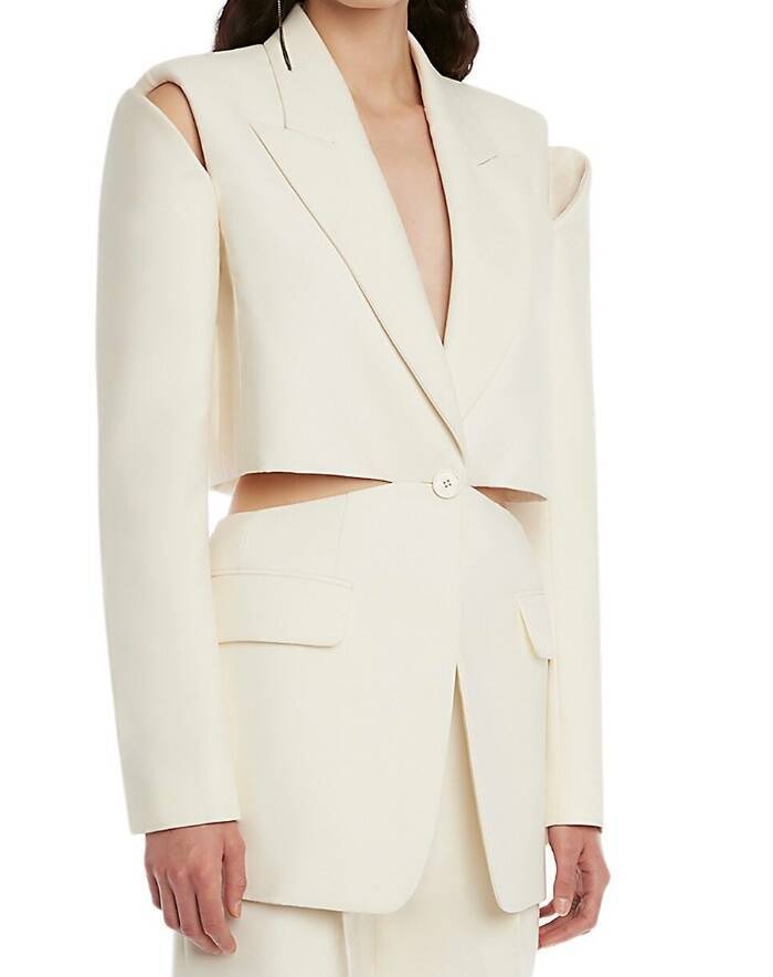 ALEXANDER MCQUEEN SLASHED DECONSTRUCTED CUTOUT BLAZER sz IT ALEXANDER MCQUEEN SLASHED DECONSTRUCTED CUTOUT BLAZER sz IT