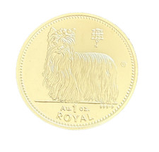 Gibraltar 1997 Gold 1 oz 1 Royal UNC Yorkshire Terrier 2921.13 per troy oz