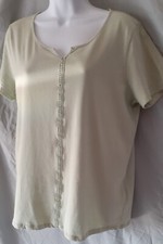 Charter Club Green Pajama Top T-shirt Short Sleeve Medium 42" BUST