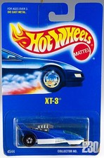 Hot Wheels No. 230 XT-3 Blue BW's 4544 Blue Card 1992 New