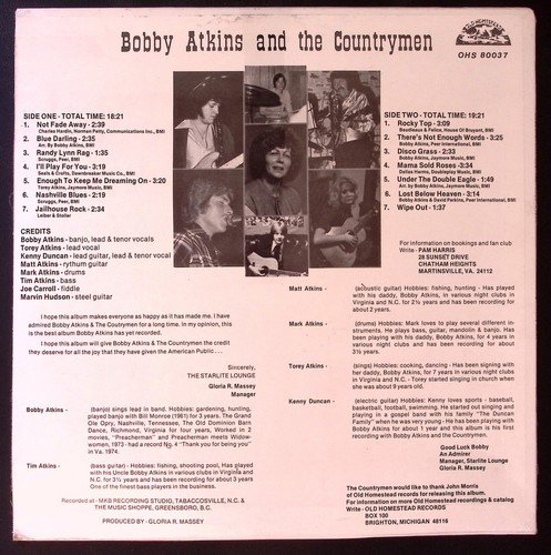 BOBBY ATKINS AND THE COUNTRYMEN STILL SEALED! OLD HOMESTEAD VINYL LP 117-55W - Picture 2 of 2