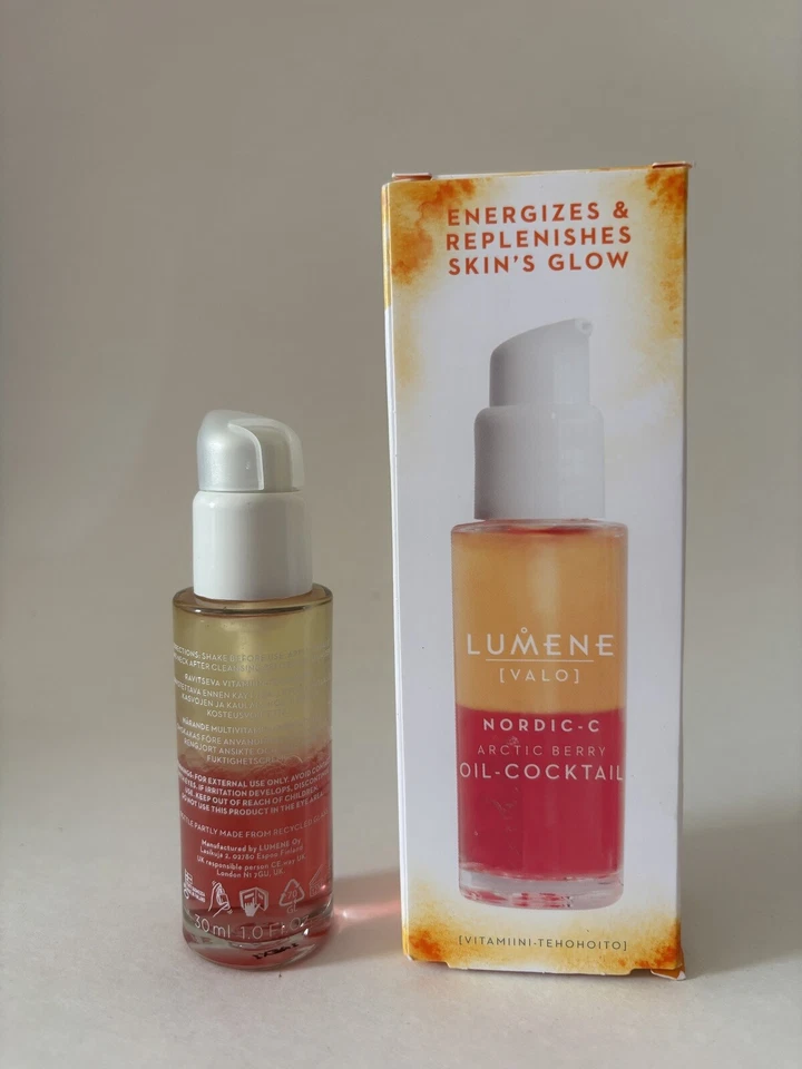 Aceite hidra iluminador Lumene Valo Arctic Berry Cocktail 30 ml/1,0 oz nuevo en caja Foto 2 de 3