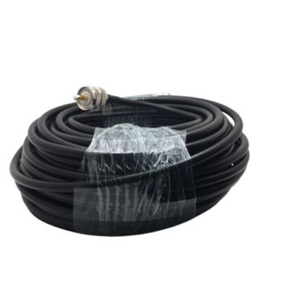 200' L-Com Super Low Loss/ LMR-240/RG8X  Coax Cable w/ 2 PL-259 USA MADE ON SALE