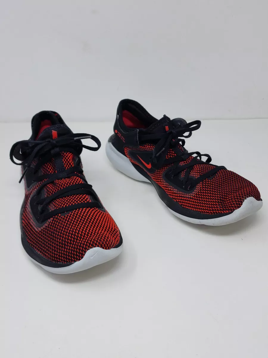 Nike Flex 2019 RN Mens 8.5 Running Shoes Black Red AQ7483 002 Athletic Sneakers