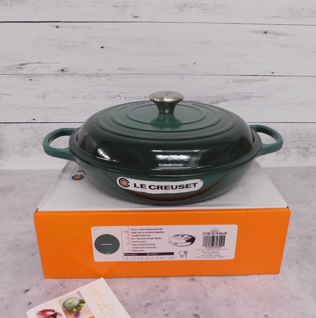 Le Creuset Signature Cast Iron 3.5 Quart Brasier, Artichaut *NEW