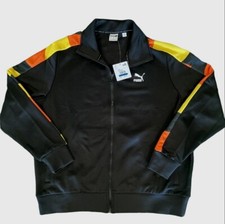 Puma Court Crush T7 Track Jacket Black Flower Full Zip 533286-01 Men  s Choose Sz