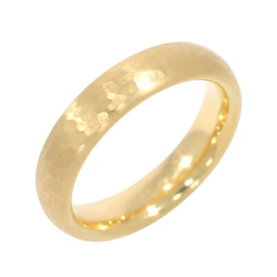 AJN Ehering in Hammerschlag Optik aus 750 Gelbgold # 56 - Bild 1 von 4