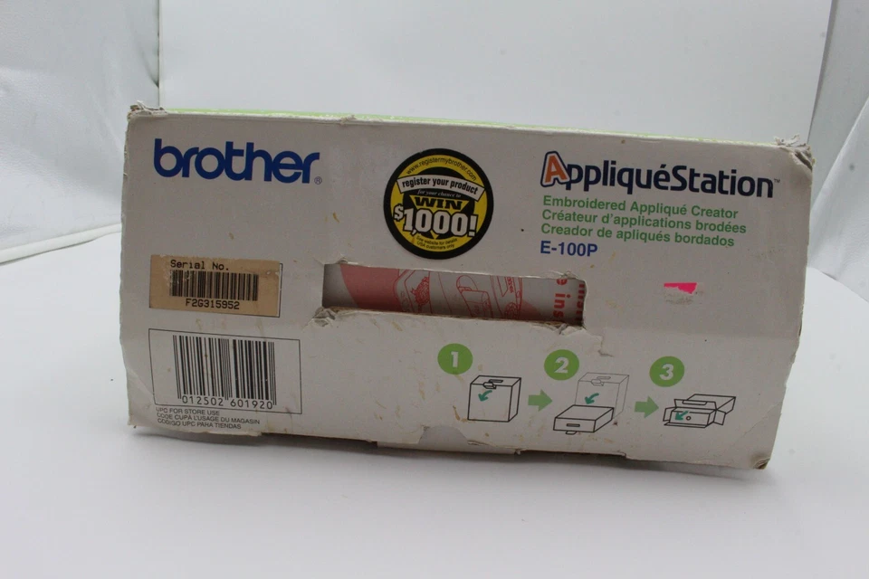 Disney Home Applique Station Bordado E-100P Máquina de Brother SIN PROBAR Foto 2 de 4