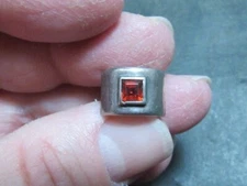 sterling silver earrings garnet