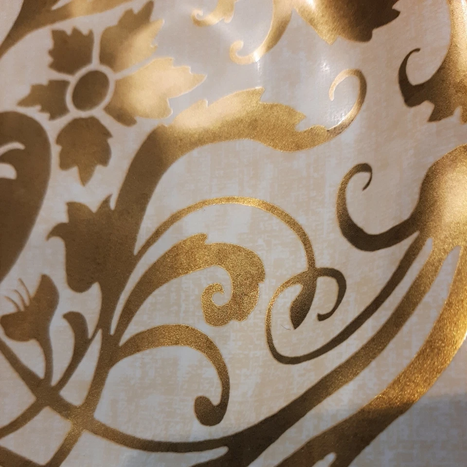 Platos de ensalada Pottery Barn rollos dorados, pájaros usados en excelente estado 9,25" Foto 4 de 4