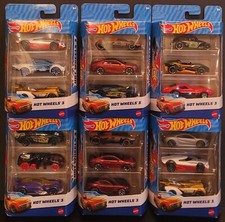 Hot Wheels 2021 - 3 Pack Lot of 6 - MIB Mattel Diecast Cars K5904- Gift Sets