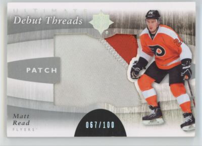 2011-12 Upper Deck Ultimate Debut Threads Patches 067/100 Matt Read 