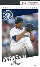 JSA Roenis Elias Autographed Signed AUTO 5x8.5 Photo Seattle Mariners TRB 1431