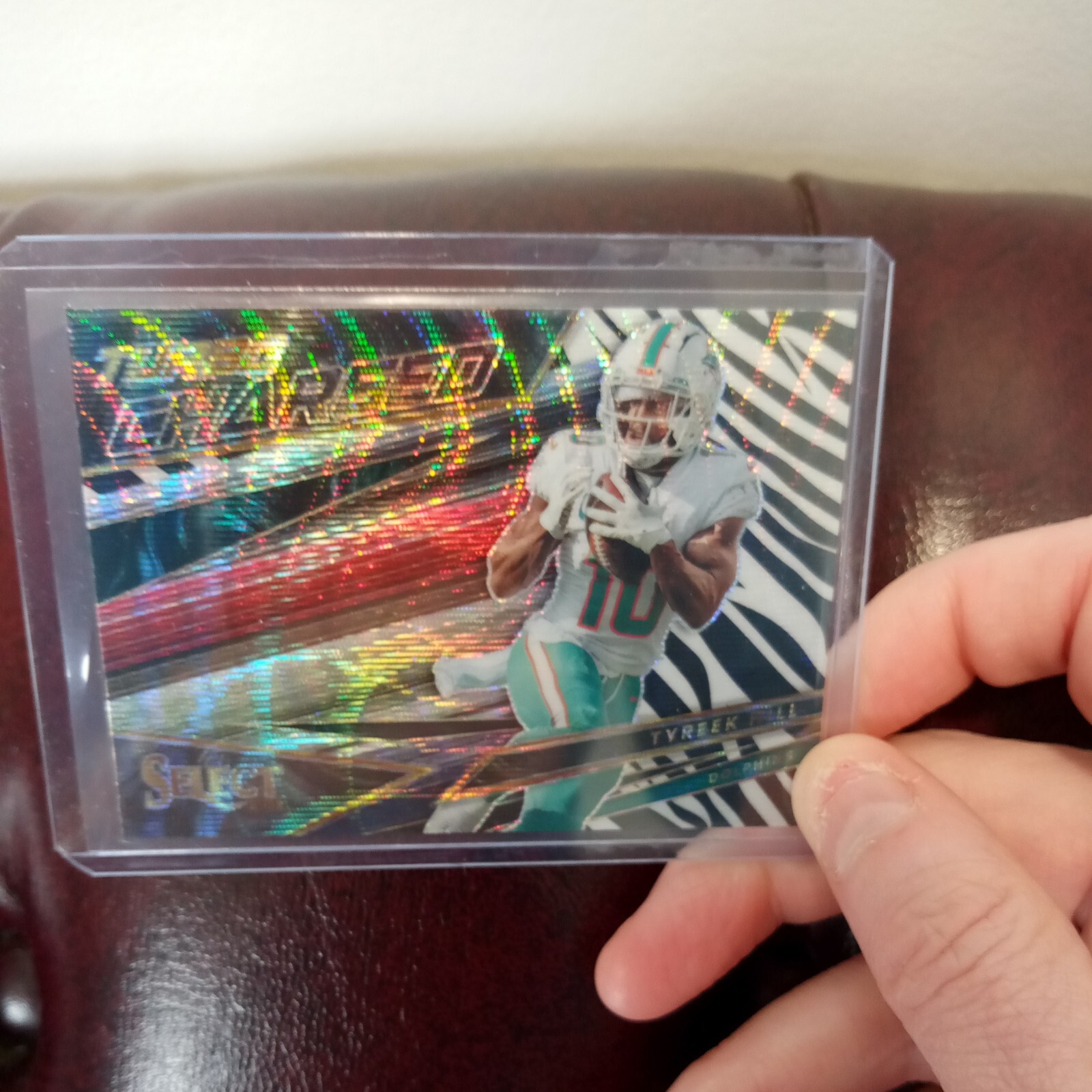 2022 Tyreek Hill Select Turbo Charged Zebra Miami Dolphins