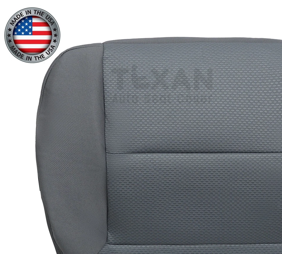 Driver Bottom Cloth Replacement Seat Cover Gray Fits 2014-2019 GMC Sierra 2500HD - Image 3 of 4