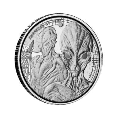 2023 Ghana Alien Invasion 4 Coin Set - 4 x 1/2 oz Silver Coins