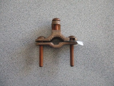Nvent Erico Ek17 Grounding connector/clamp,bronze,8 AWG SOL to 2 AWG STR