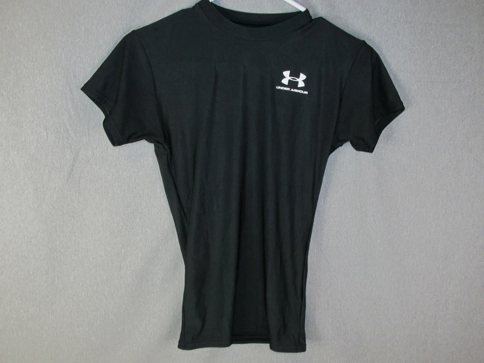 Lot of 2 Under Armour Red Tank /Black Short Sleeve Pullover Shirts Youth Small - Image 2 of 4