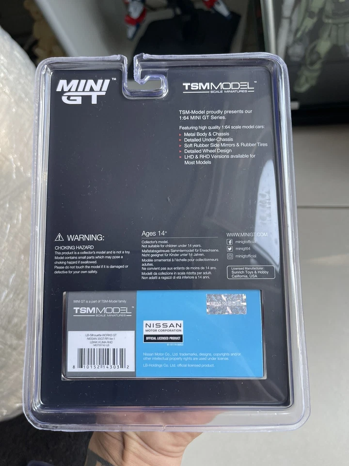 Mini GT LB Shilhouette Works GT Nissan 35Gt Rr LBWK Kuma RHD Firmado Hyuma Kato Foto 2 de 3